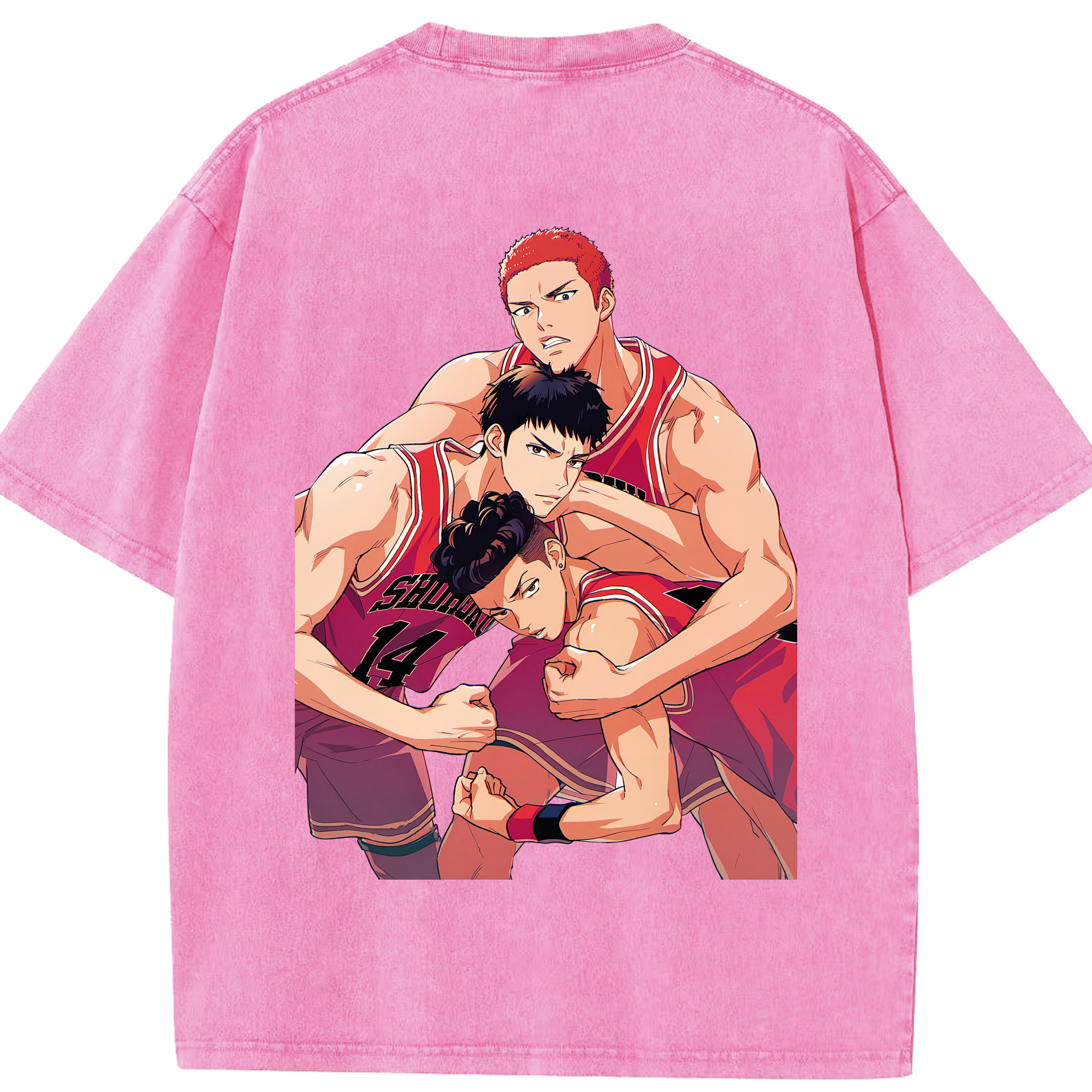 （画像用） SLAM DUNK／スラムダンク 綿100% ヴィンテージ風 半袖Tシャツ（背面プリント）